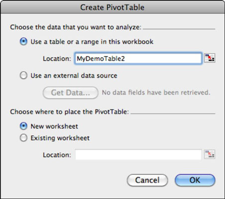 excel for mac 2011 making a named list